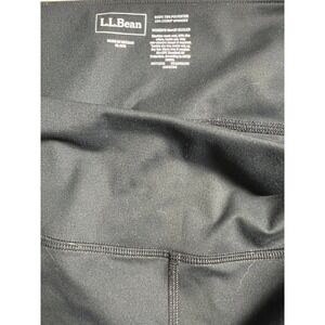 LLBean Womens XL REG Black Polyester Lycra Spandex Leggings Activewear Pants